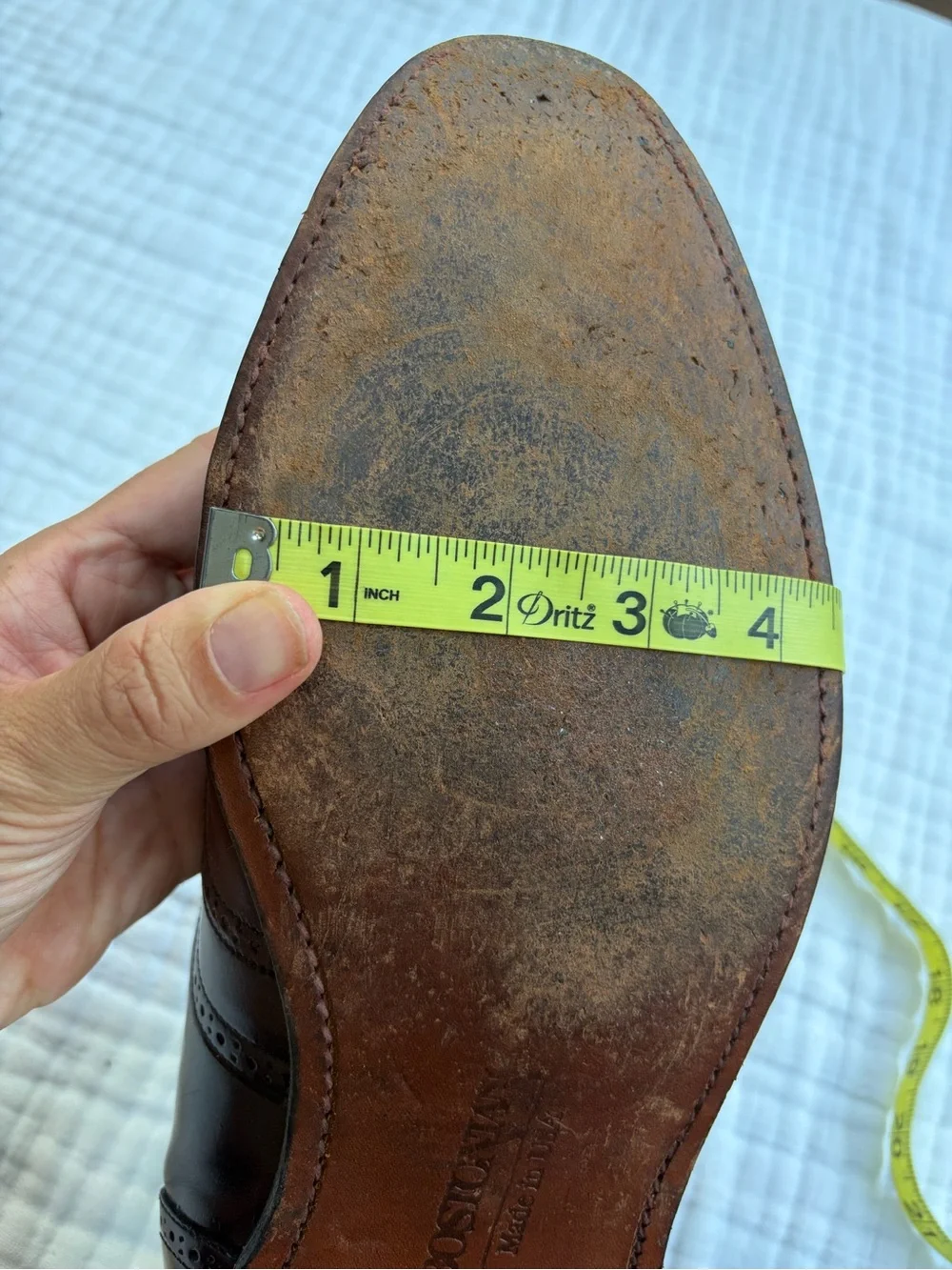 Vintage Bostonian Foot Savers Men’s 11.5 Burgundy Leather Wingtip Oxford USA